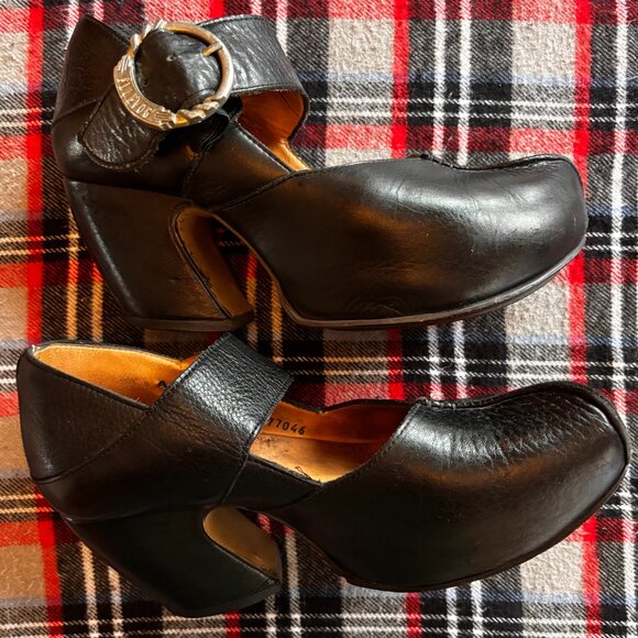 John Fluevog PREPARE LEADER PLATFORM BLACK LEATHER MARY JANES  Orig $429 Size 7 - Picture 3 of 11